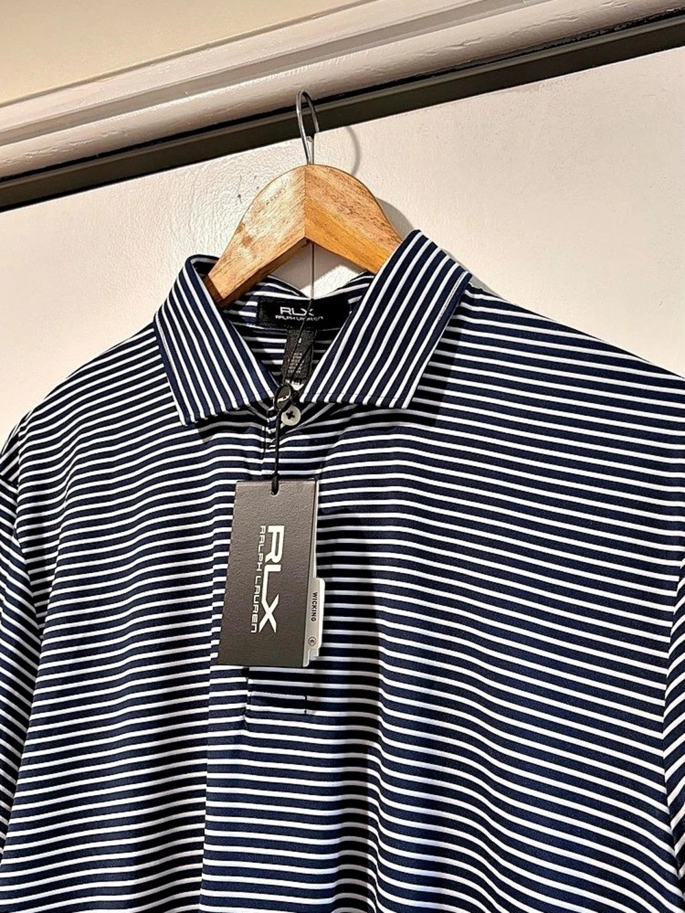 Ralph Lauren RLX Striped Polo Size Medium NWT